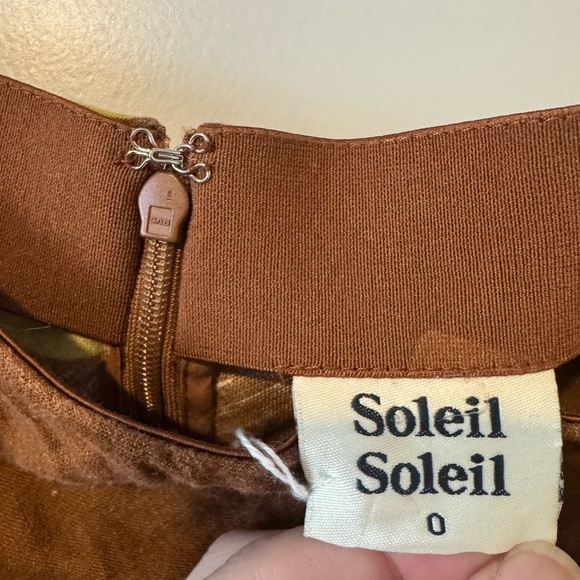 Soleil Soleil Strapless Floral Brown Dress - Picture 14 of 15